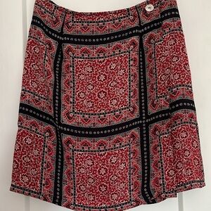 Liz Sport by Liz Clairborne Vintage Bandana Wrapped around Mini A-line Skirt